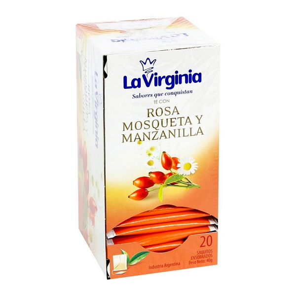 Té La Virginia Rosa Mosqueta y Manzanilla x 20 Saquitos Infusiones y