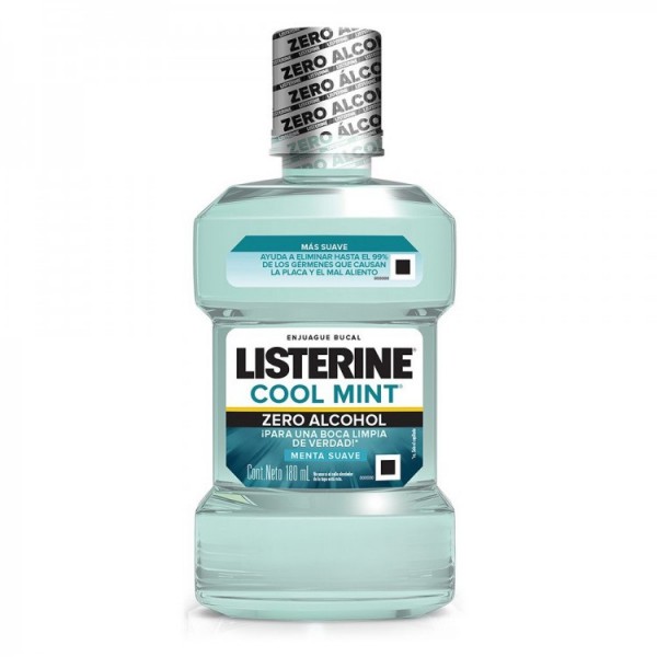 Enjuague Bucal Listerine Cool Mint Zero Alcohol 180 ml Perfumería